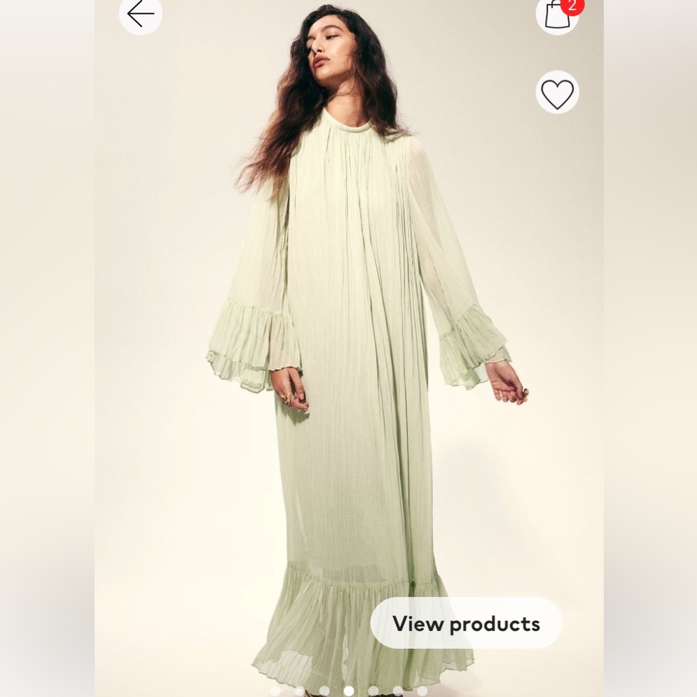 H&M Pleated Caftan Dress